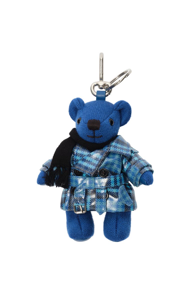 Burberry Thomas Bear Charm, Main, color, Blue
