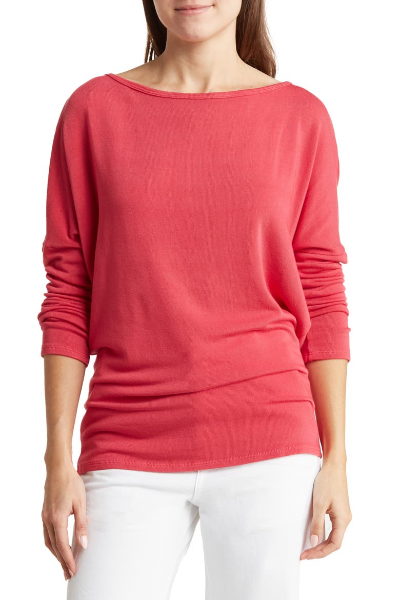Boatneck Dolman Sweater, Main, color, BEETROOT PURPLE