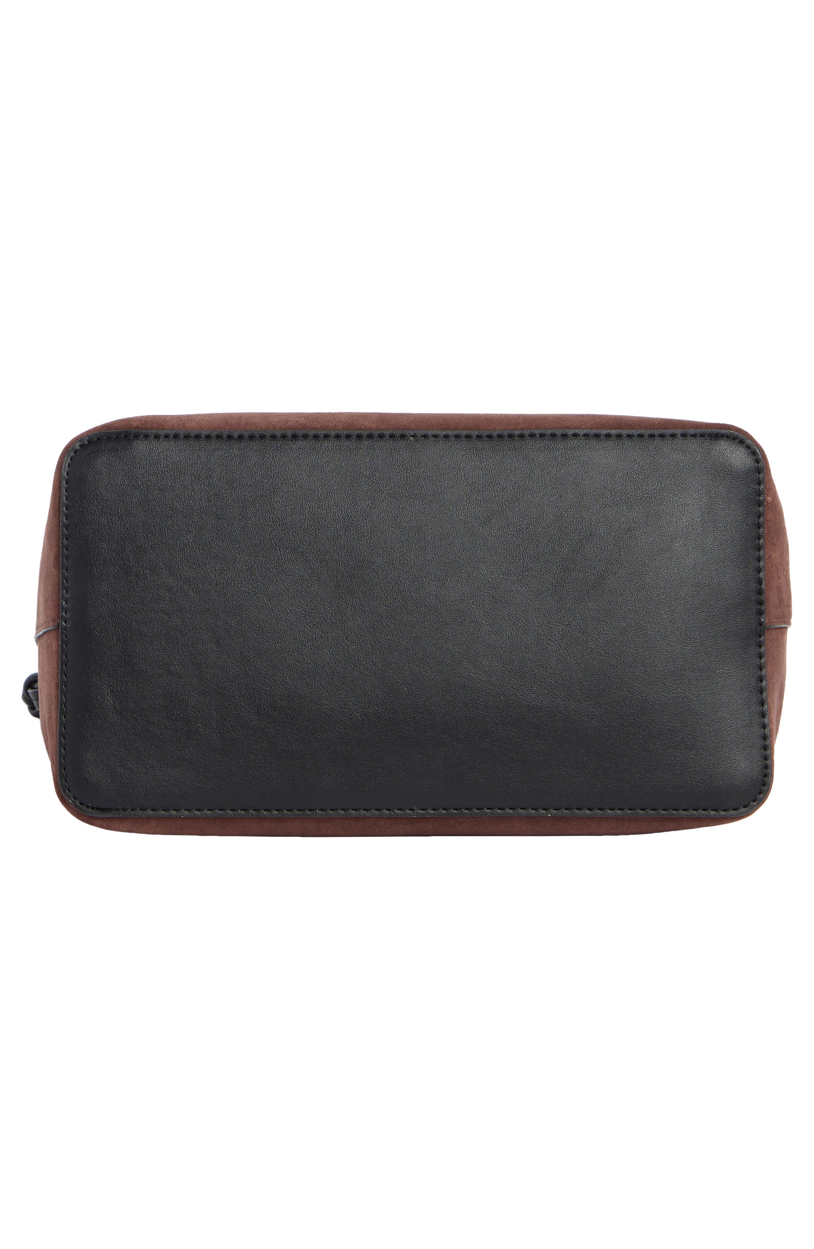 Steve Madden Opal Mixed Media Hobo Bag, Alternate, color, Suede Chocolate