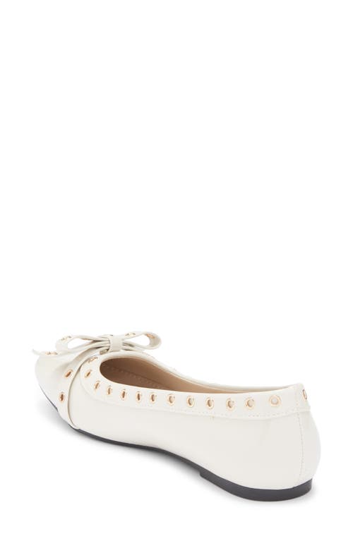 Rachel Rachel Roy Blink Grommet Bow Flat In White