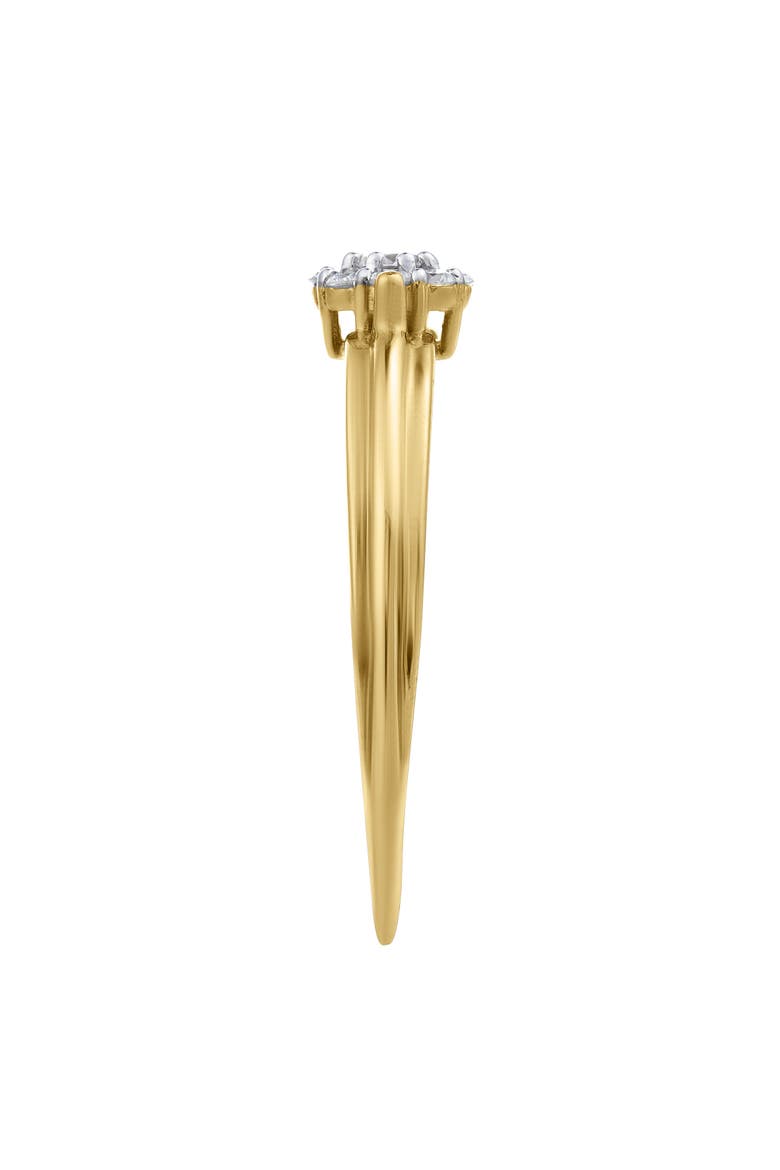 Elowen 0.15 Ct Natural Diamond Floral 10K Gold Ring, Alternate, color, 10K Yellow Gold