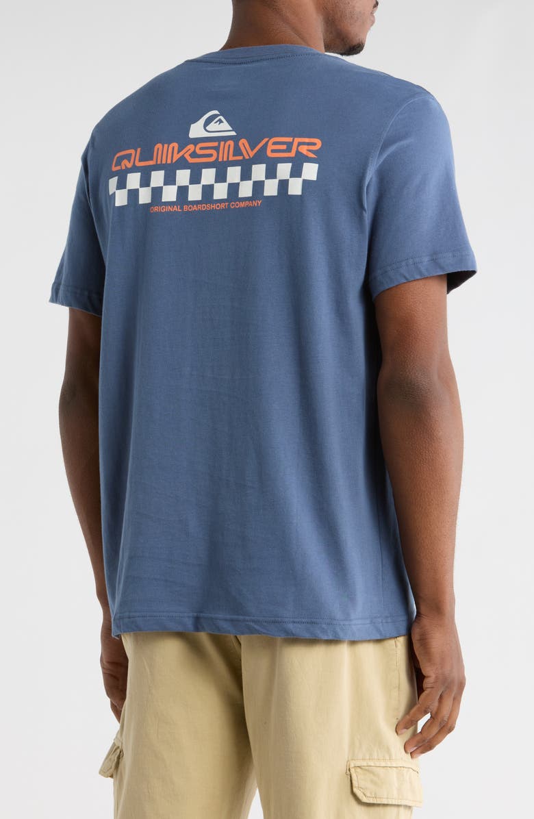 Quiksilver Checker Graphic T-Shirt, Alternate, color, Seaport