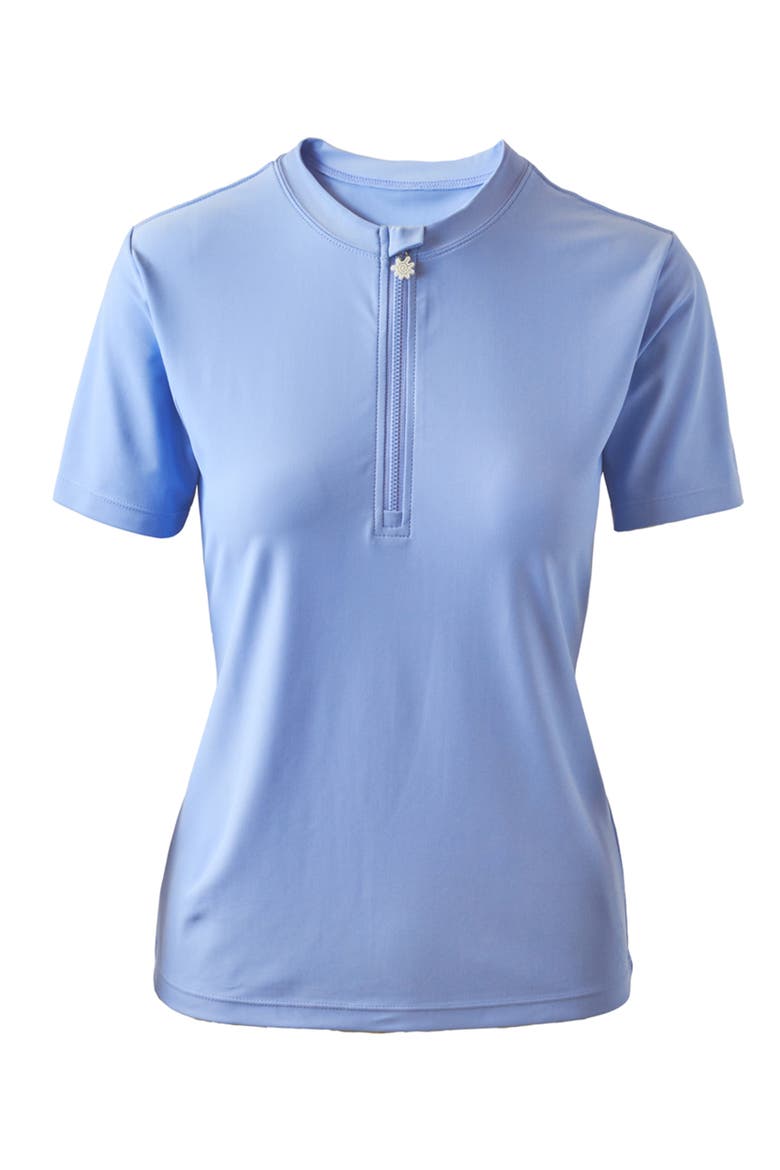 Quarter Zip Crew Sun & Swim Shirt, Main, color, Blue Mist