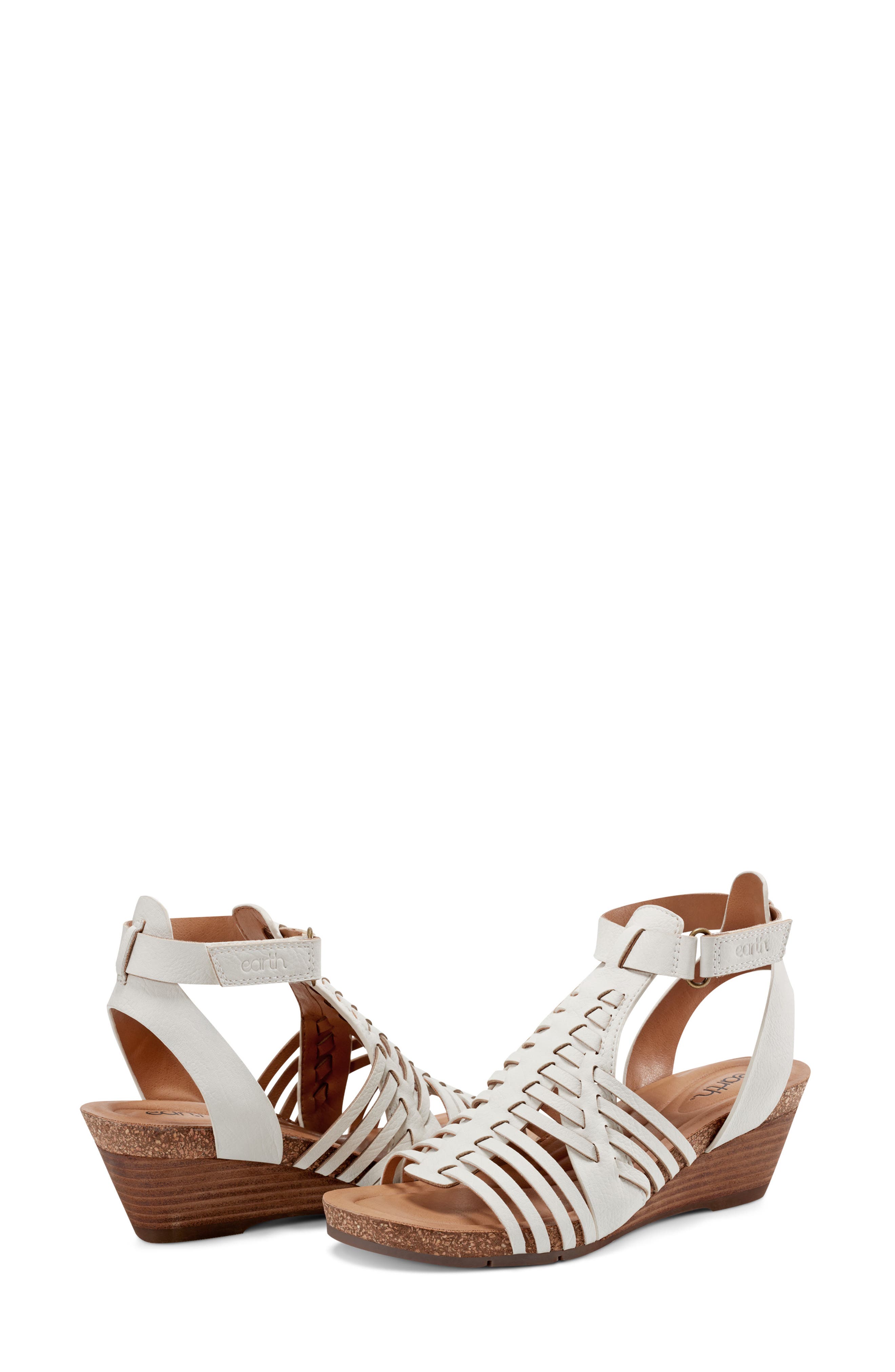 Earth<sup>®</sup> Hattie 3 Wedge Sandal, Alternate, color, White