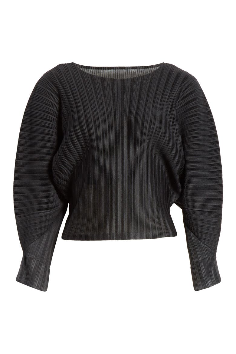 Pleated Dolman Sleeve Top, Alternate, color, 15 BLACK