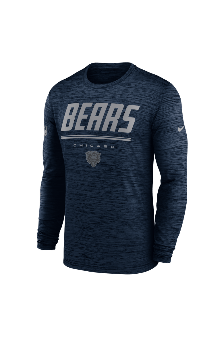 Men's Nike Navy Chicago Bears Sideline Offensive Transition Velocity Dri-FIT Long Sleeve T-Shirt, Alternate, color, Navy