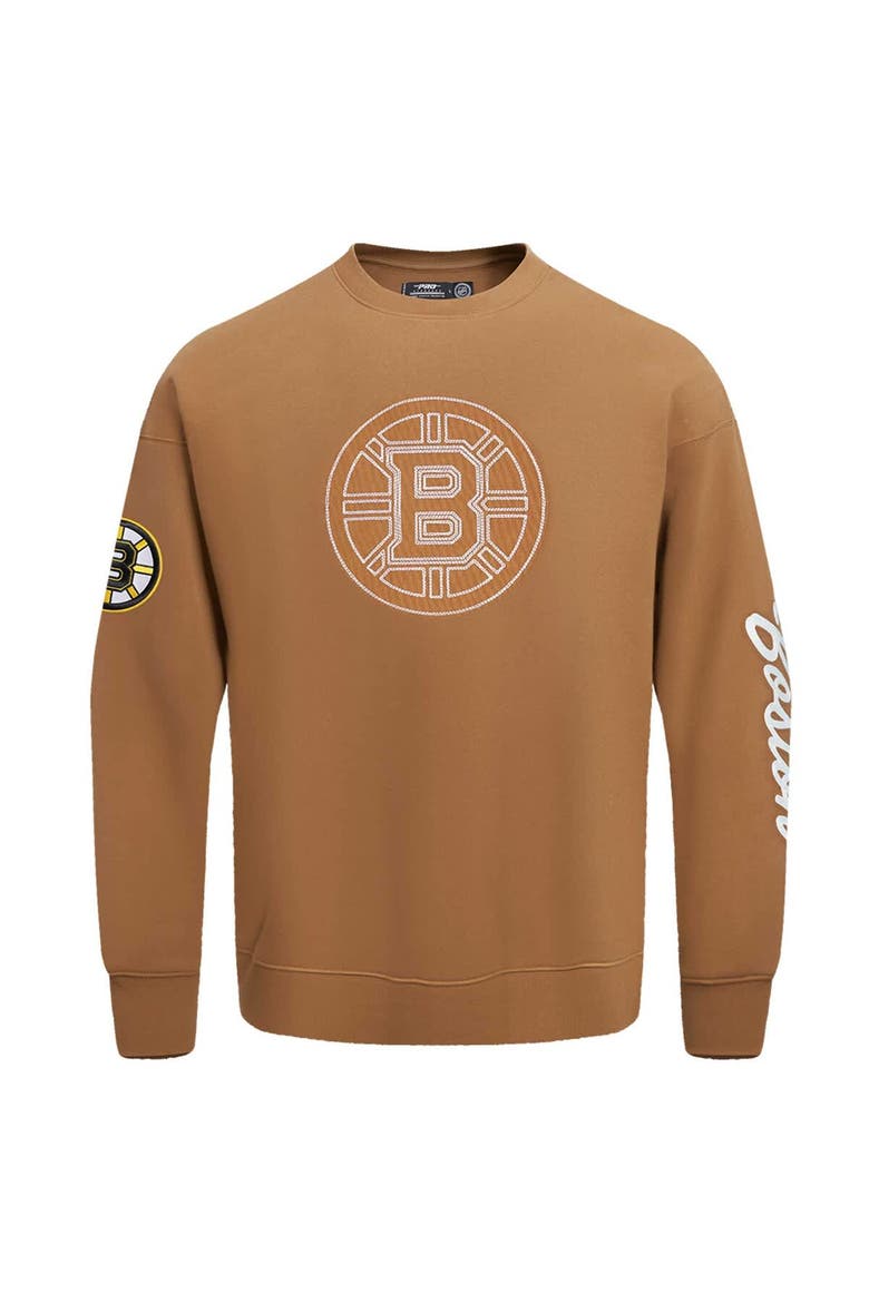 Men's Pro Standard  Brown Boston Bruins Paint the City Pullover Sweatshirt, Alternate, color, Brown