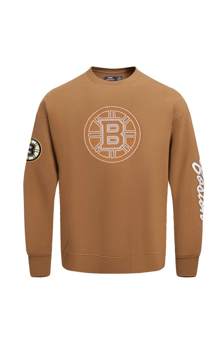 PRO STANDARD Men's Pro Standard Brown Boston Bruins Paint the City Pullover Sweatshirt, Alternate, color, Brown