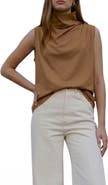 Marcella Finch French Terry Funnel Neck Top