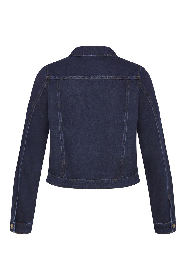 Jojo Denim Jacket, Alternate, color, DARK DENIM