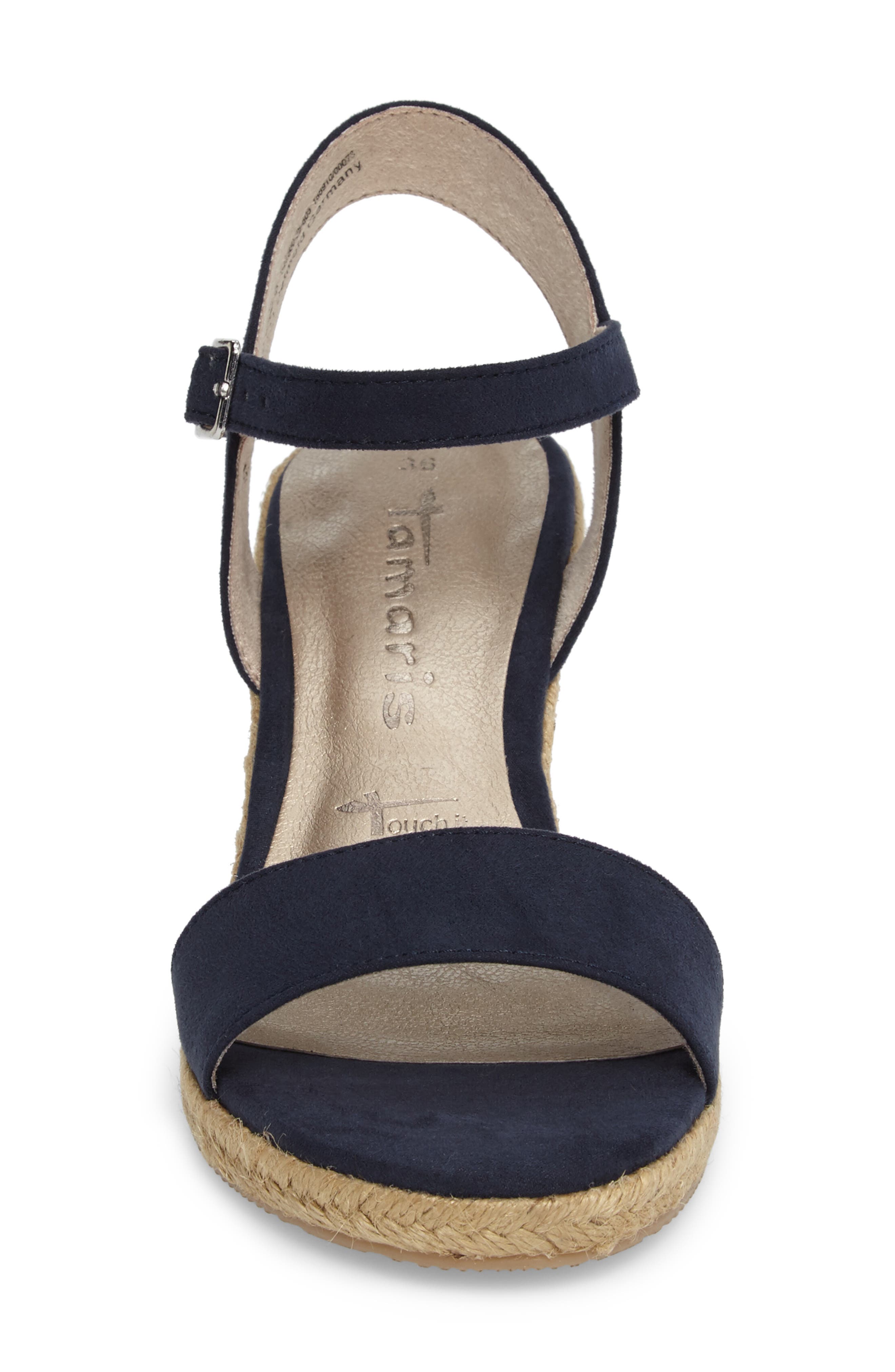 Livia Espadrille Wedge Sandal, Alternate, color, NAVY