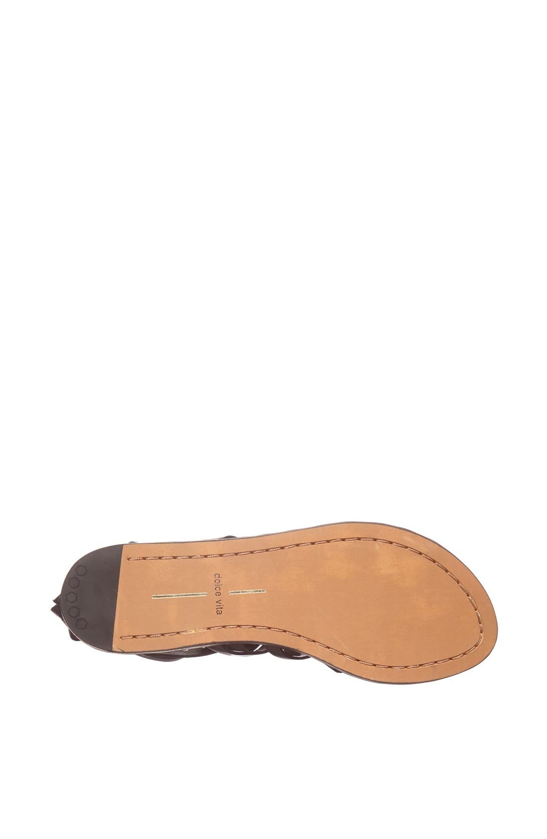 'Fray' Sandal, Alternate, color, BLACK LEATHER