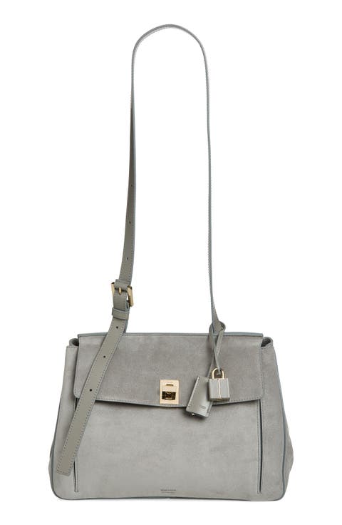 Medium Suede Besace Shoulder Bag