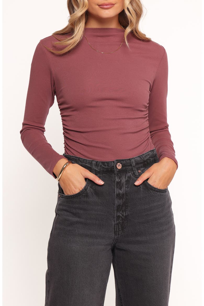 Nissa Long Sleeve Top, Main, color, CHOCOLATE CHERRY