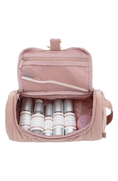 Mytagalongs Barrel Hanging Toiletry Bag In Rose