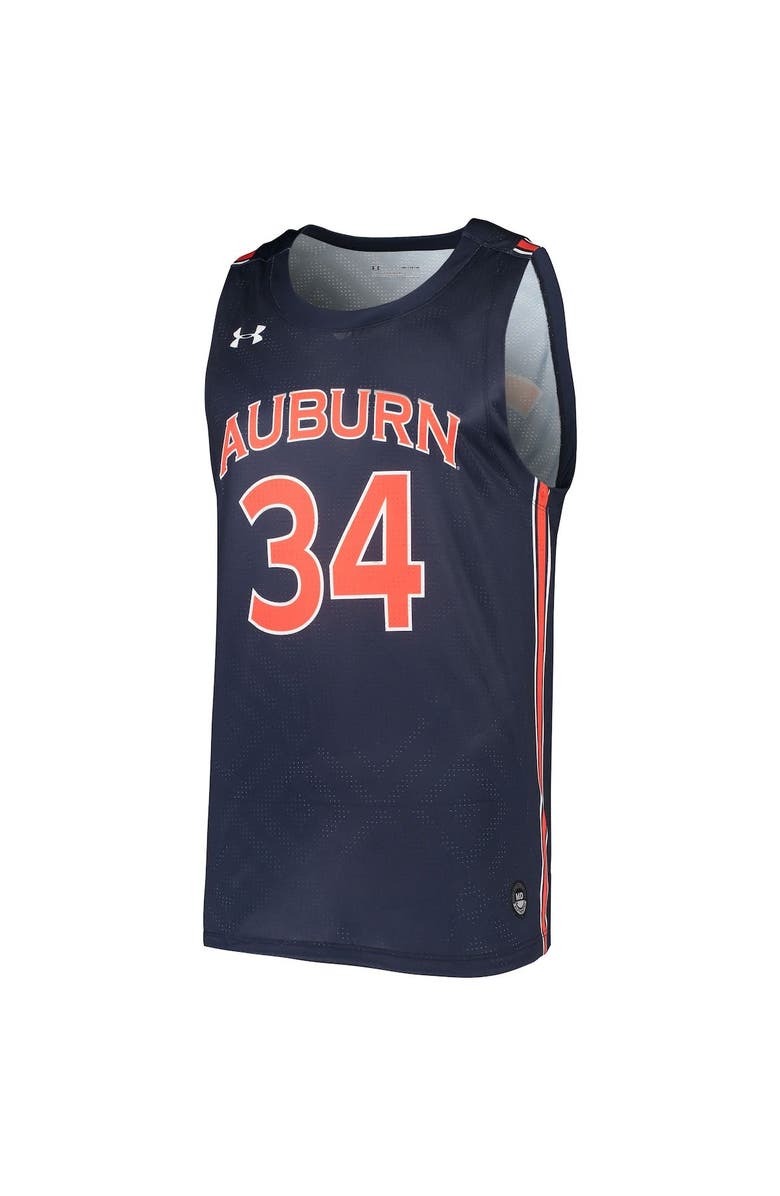 Under Armour Men's Under Armour #34 Navy Auburn Tigers College Replica Basketball Jersey, Alternate, color, 
