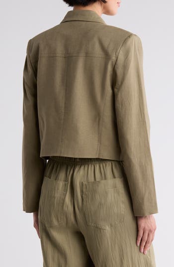 80-90s DONNA KARAN　Linen Over Jacket Donna-Karan-White-Jacket--L--