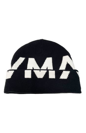 Hvman Logo Knit Beanie In Black/white