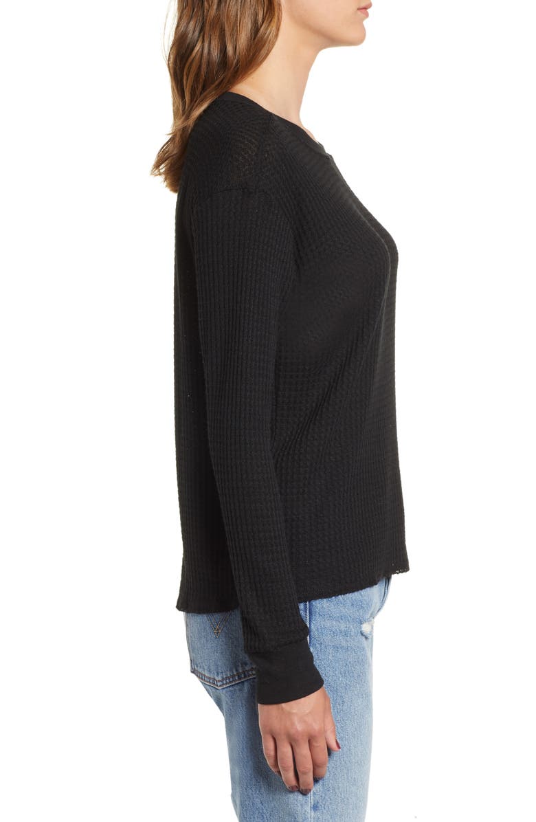 RVCA Cited Waffle Knit Pullover Top, Alternate, color, 