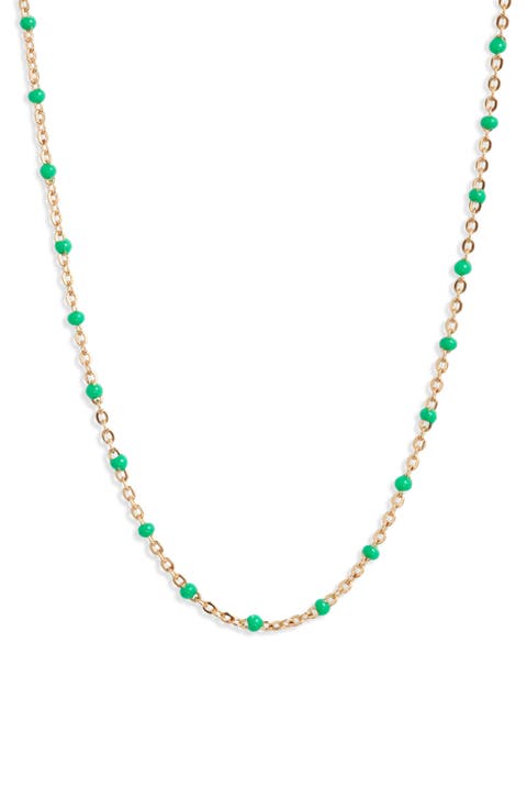 Kaz Bead Station Necklace