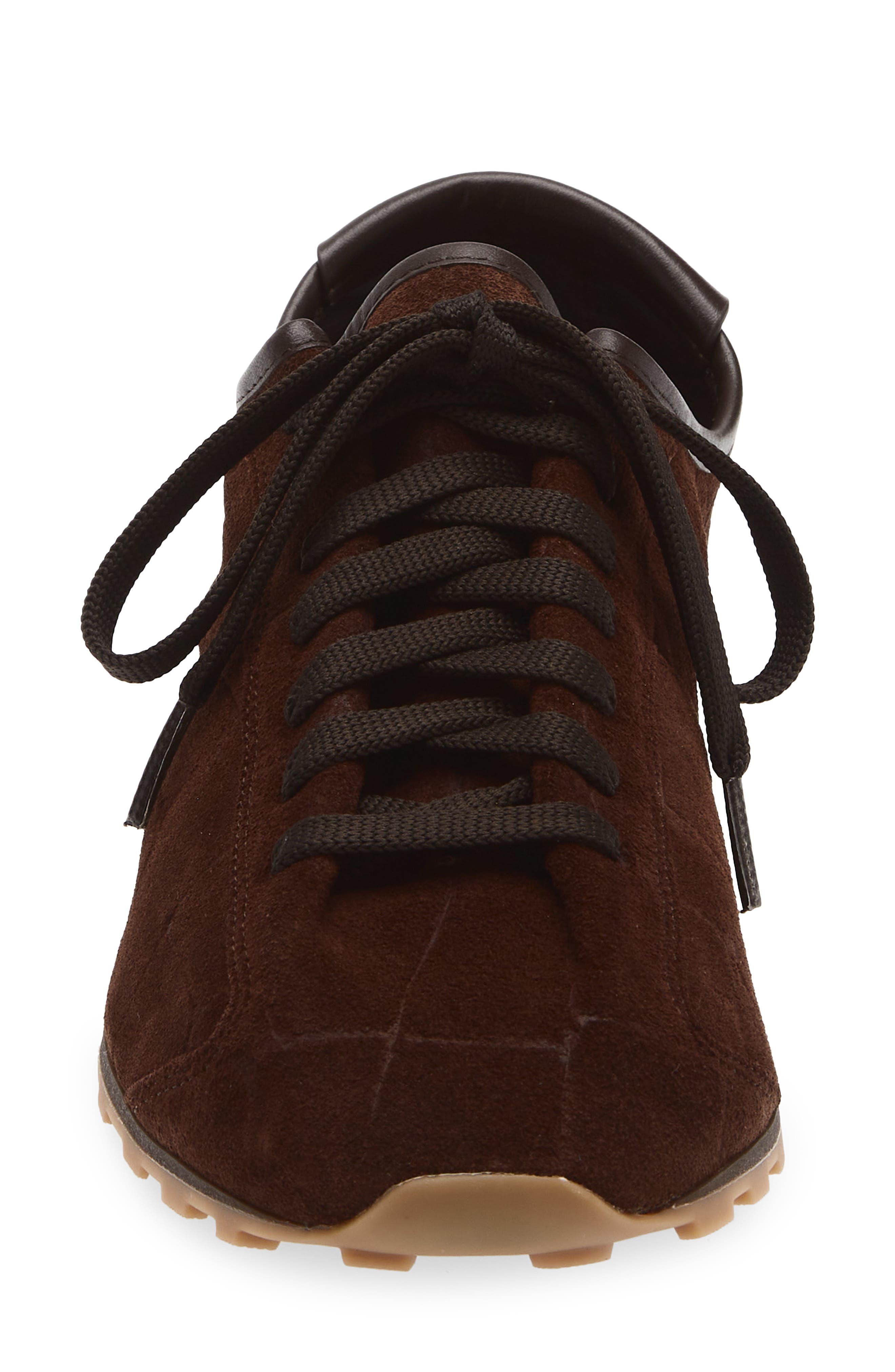 Jacquemus Suede Tennis Sneaker, Alternate, color, Dark Brown 880