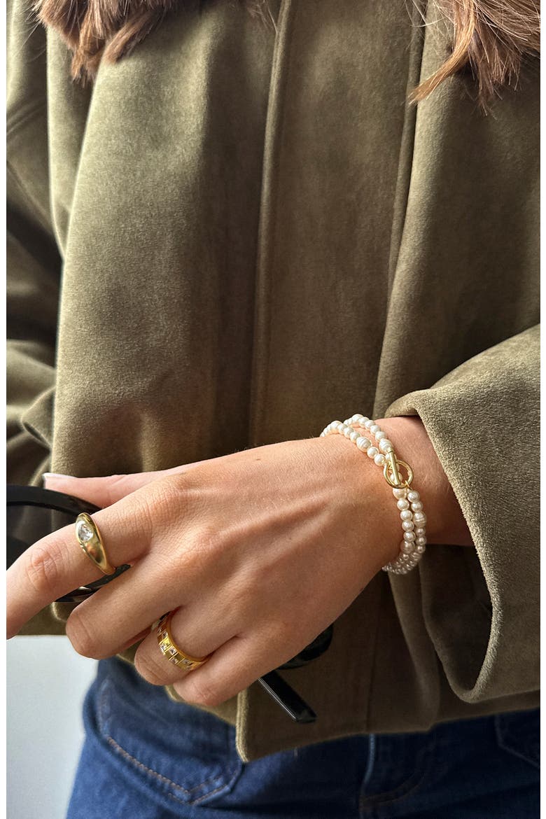 Layered Bracelet, Alternate, color, PEARL