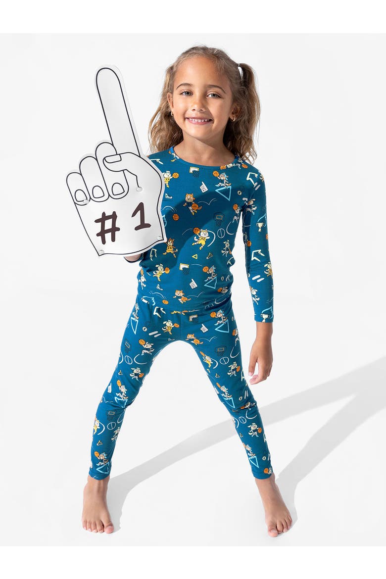Kids' Basketball Pups Set of 2 Piece Pajamas, Alternate, color, Basketball Pups