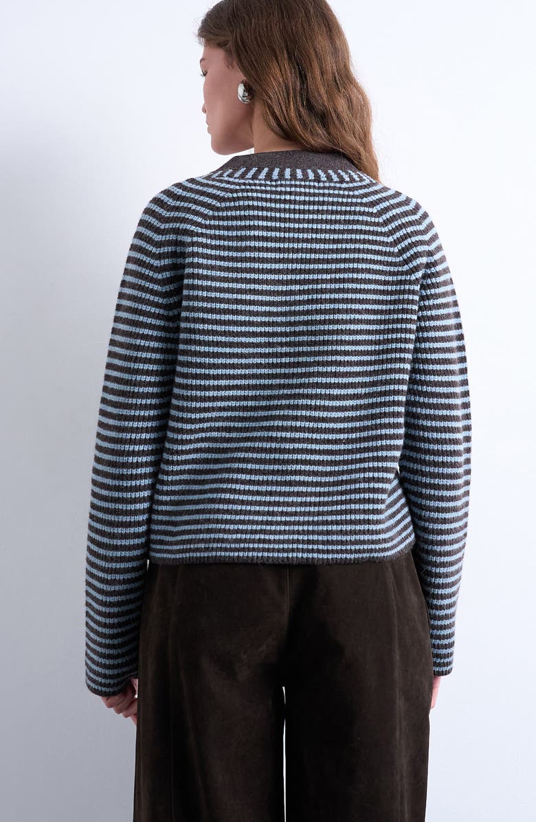 Topshop Stripe Cardigan, Alternate, color,