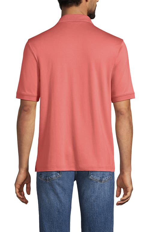 Lands' End Short Sleeve Cotton Supima Polo Shirt In Red
