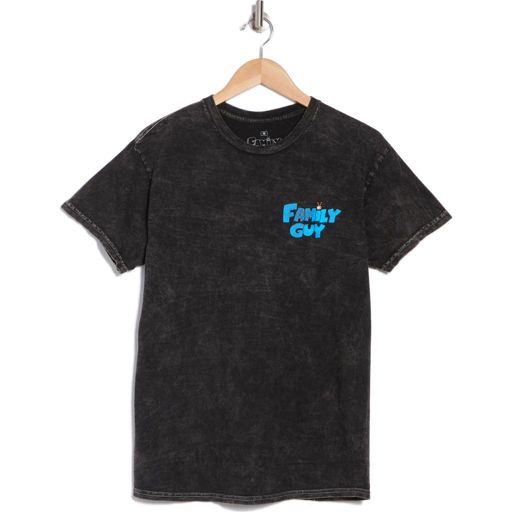 Shop Ripple Junction Family Guy Cotton Graphic T-shirt In Mineral Wash Black
