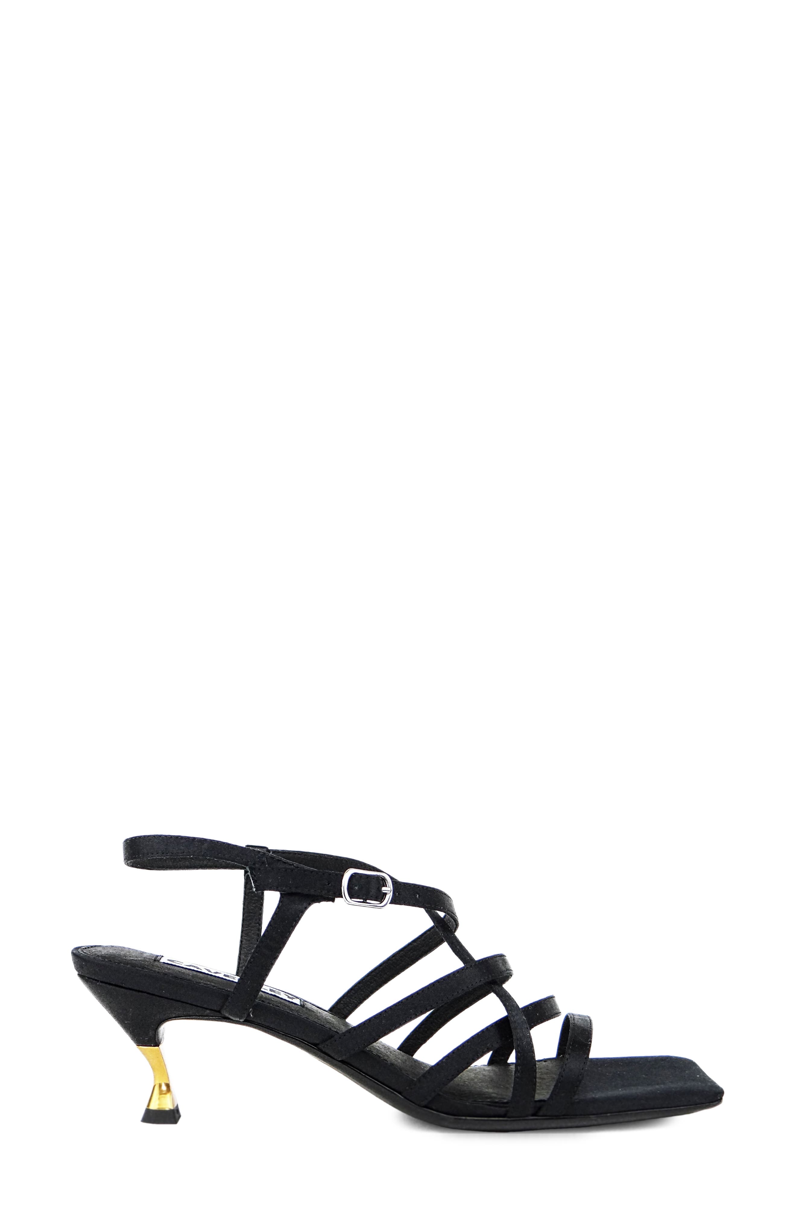 Lani Strappy Sandal, Alternate, color, BLACK SATIN