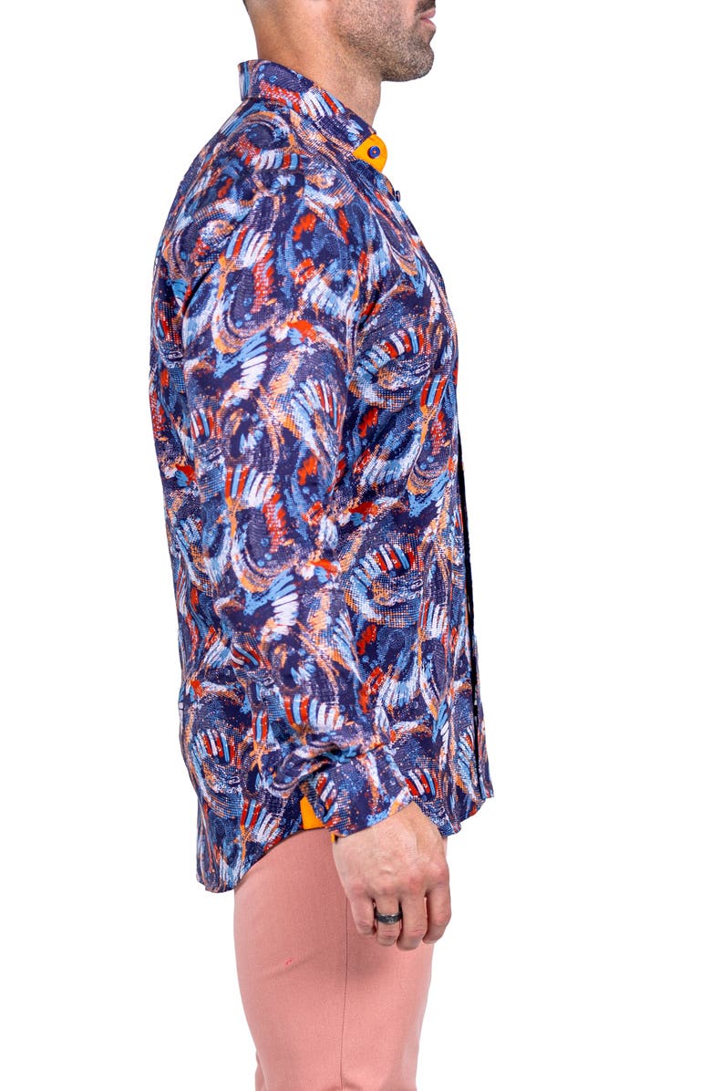 Maceoo Fibonacci Marthyr 0278 Contemporary Fit Button-Up Shirt, Alternate, color, Blue