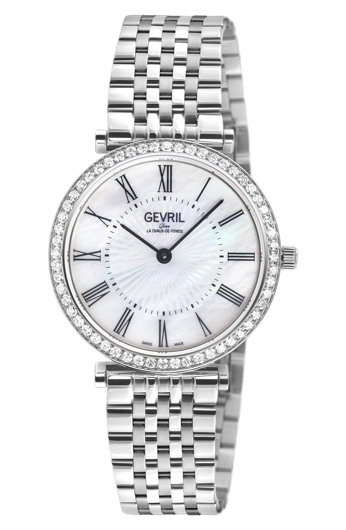 GEVRIL Atelier Diamond Pavé Bracelet Watch, 32mm - 1.0ct