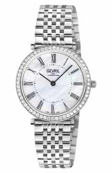 GEVRIL Atelier Diamond Pavé Bracelet Watch, 32mm - 1.0ct