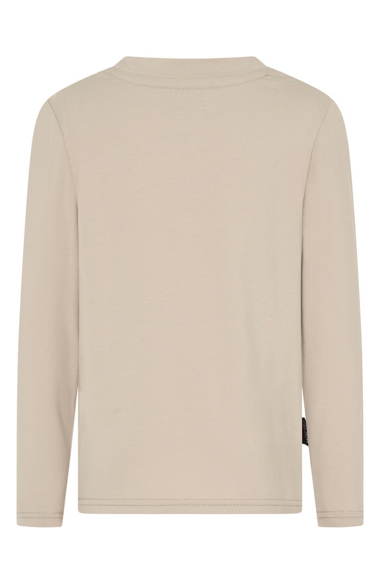 TINY TRIBE Kids' Fractal Dino Long Sleeve Graphic T-Shirt, Alternate, color, Grey