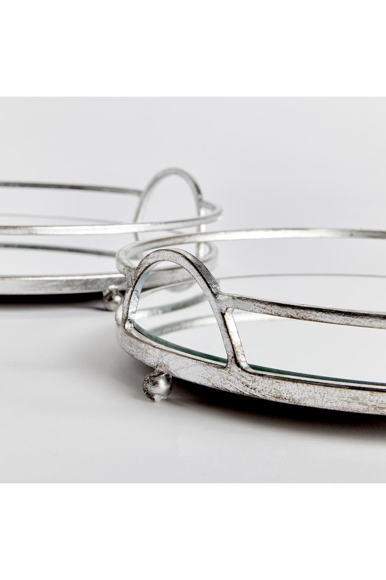 Hudson Mirrored Trays St/2, Alternate, color, Silver