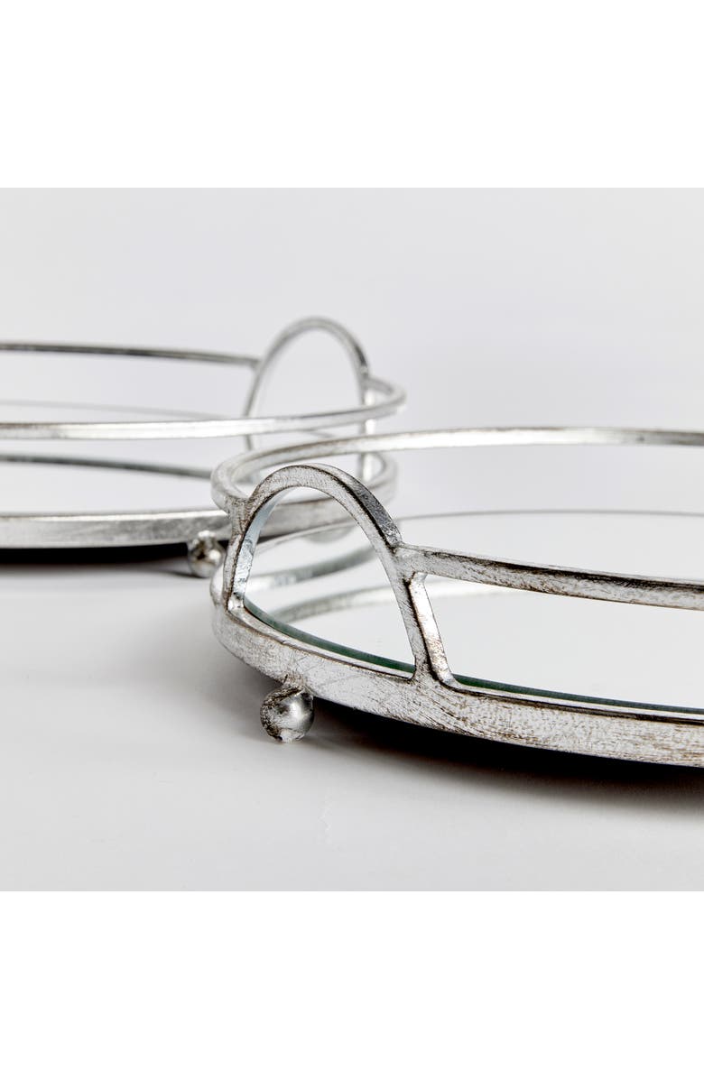 Napa Home & Garden Hudson Mirrored Trays St/2, Alternate, color, Silver