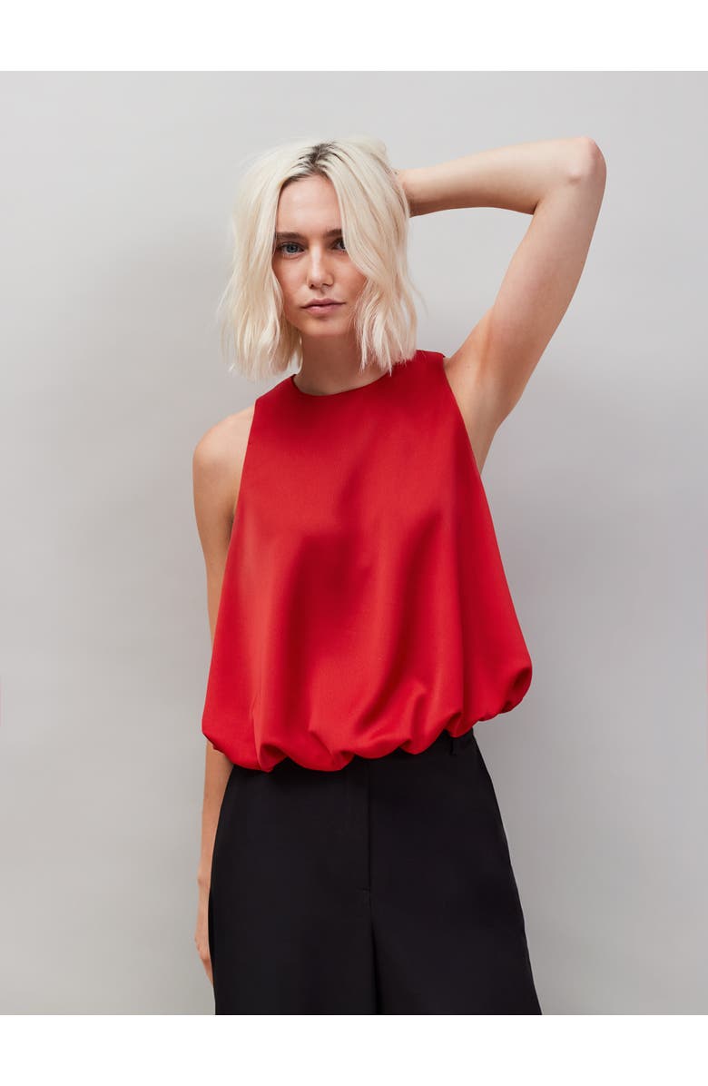 Ro&Zo Sleeveless Bubble Hem Top, Main, color, Red