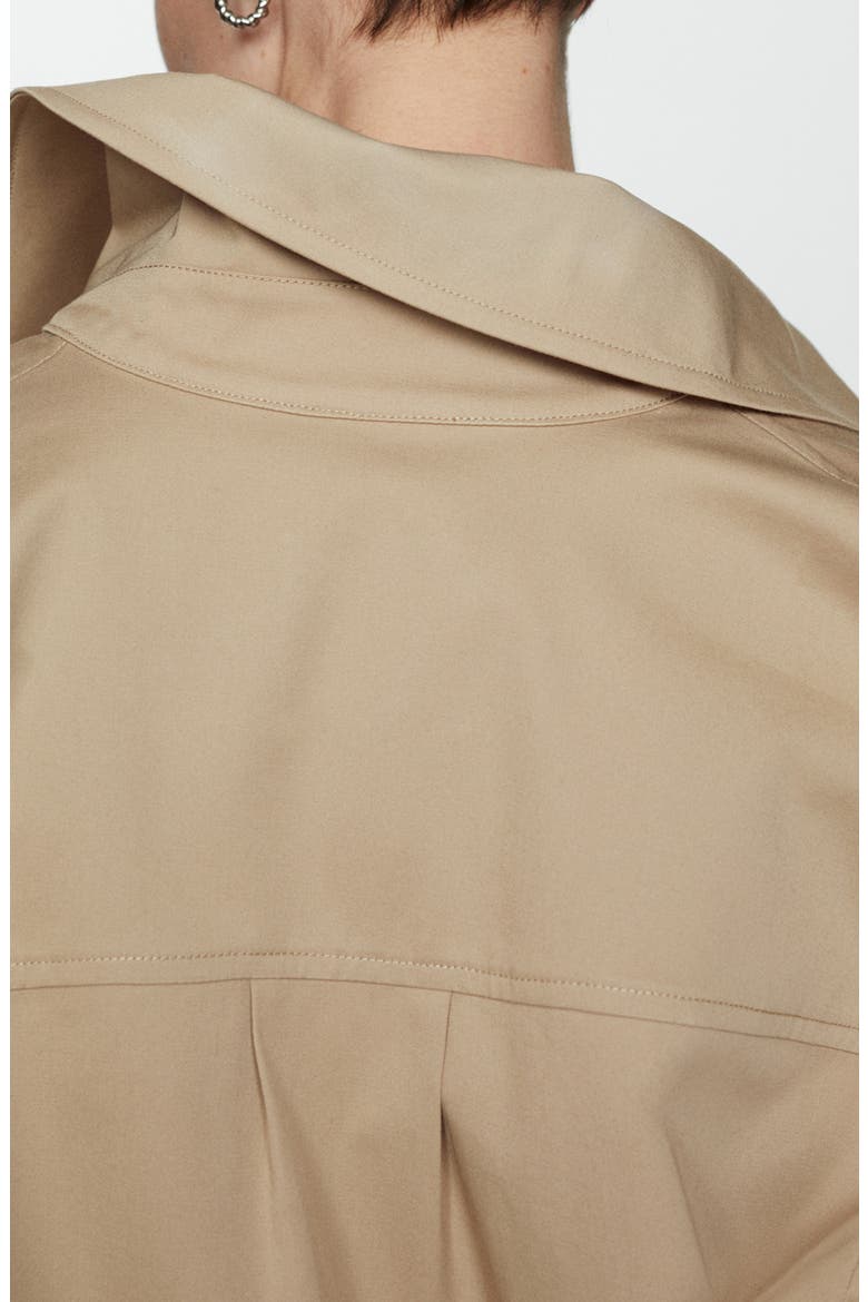 Oversize Cotton Overshirt, Alternate, color, BEIGE