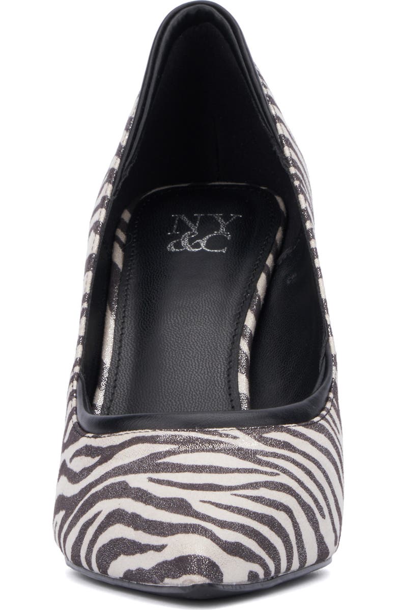 NEW YORK AND COMPANY Kailynn Stiletto Pump, Alternate, color, Zebra
