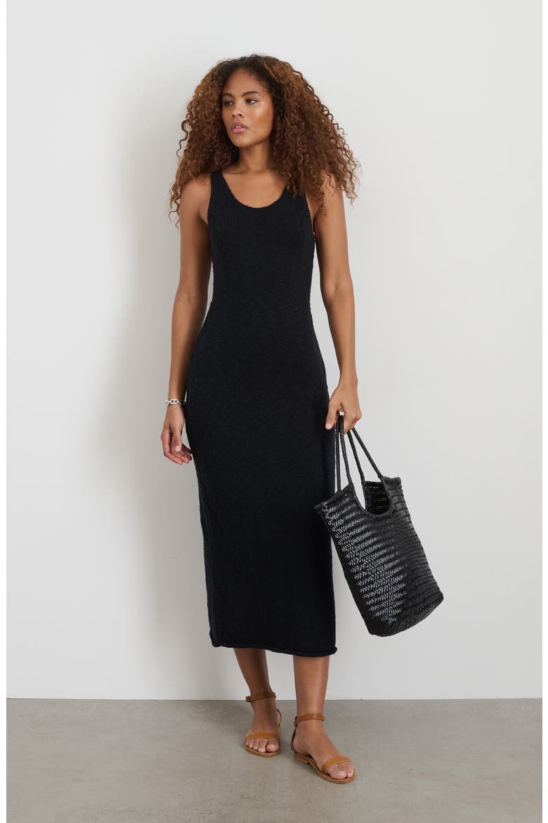 Serena Sweater Dress, Main, color, RICH BLACK