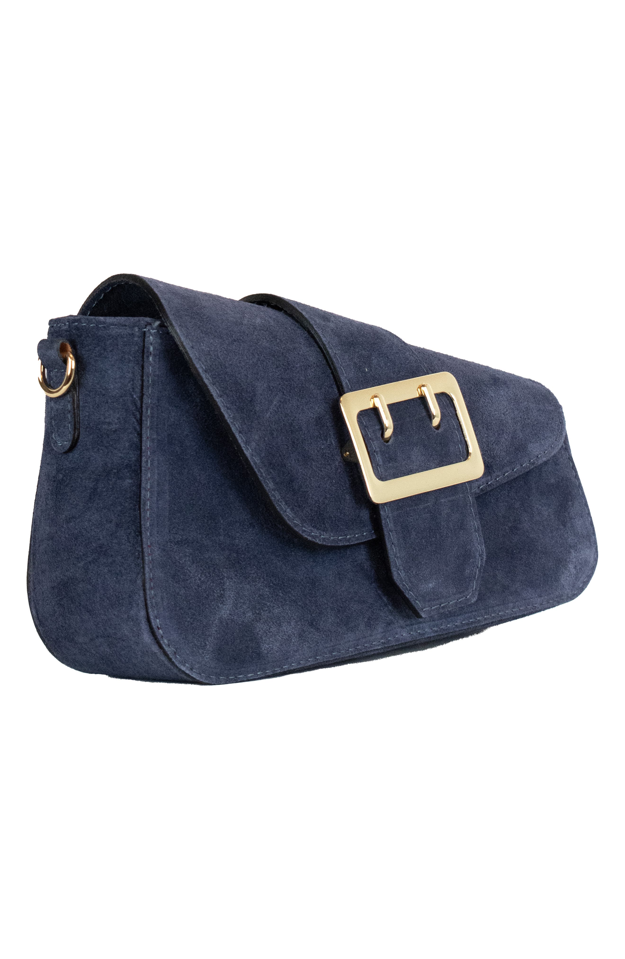 Persaman New York Cleo Suede Shoulder Bag, Alternate, color, Navy