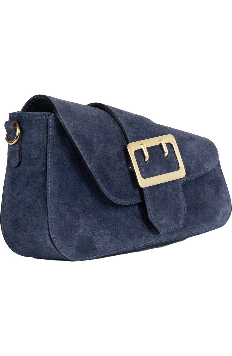 Persaman New York Cleo Suede Shoulder Bag, Alternate, color, Navy