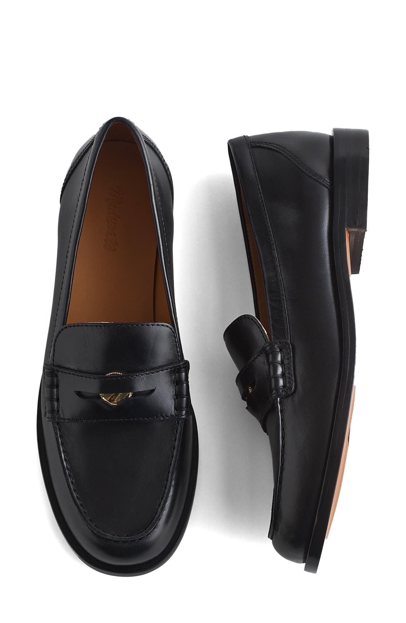 Madewell Porto Penny Loafer, Alternate, color, True Black