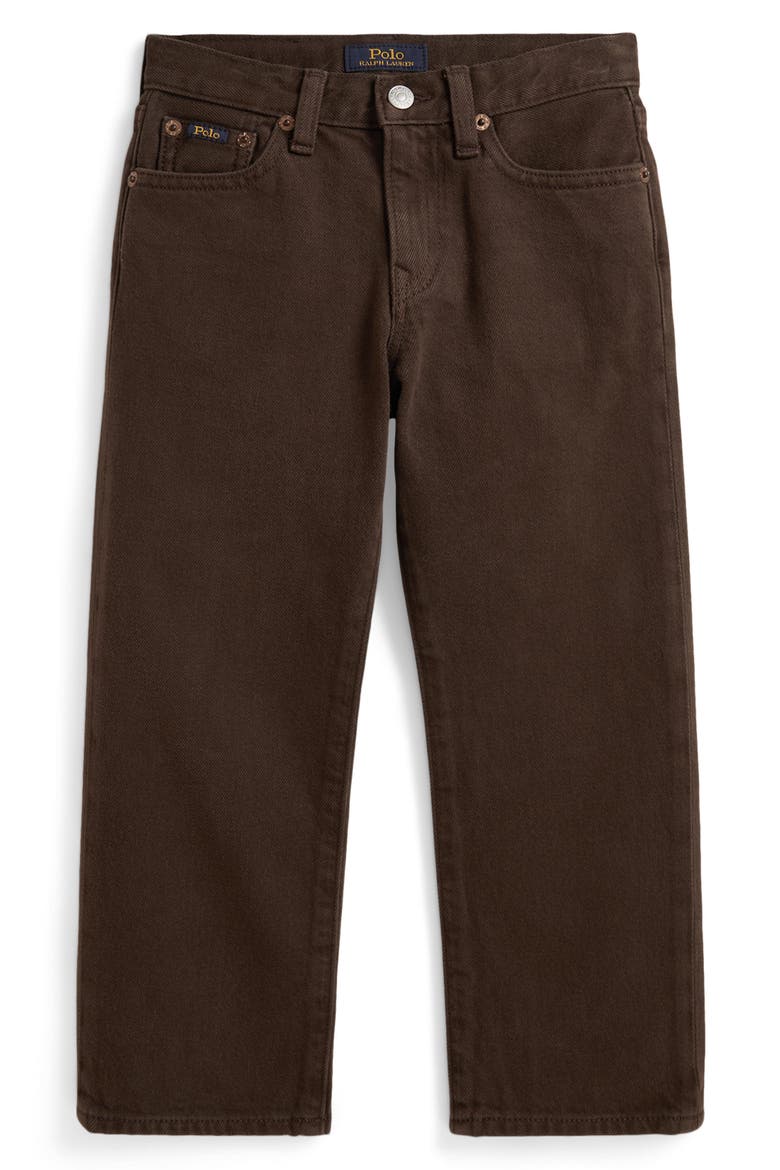 Kids' Straight Leg Jeans, Main, color, NUTMEG BROWN