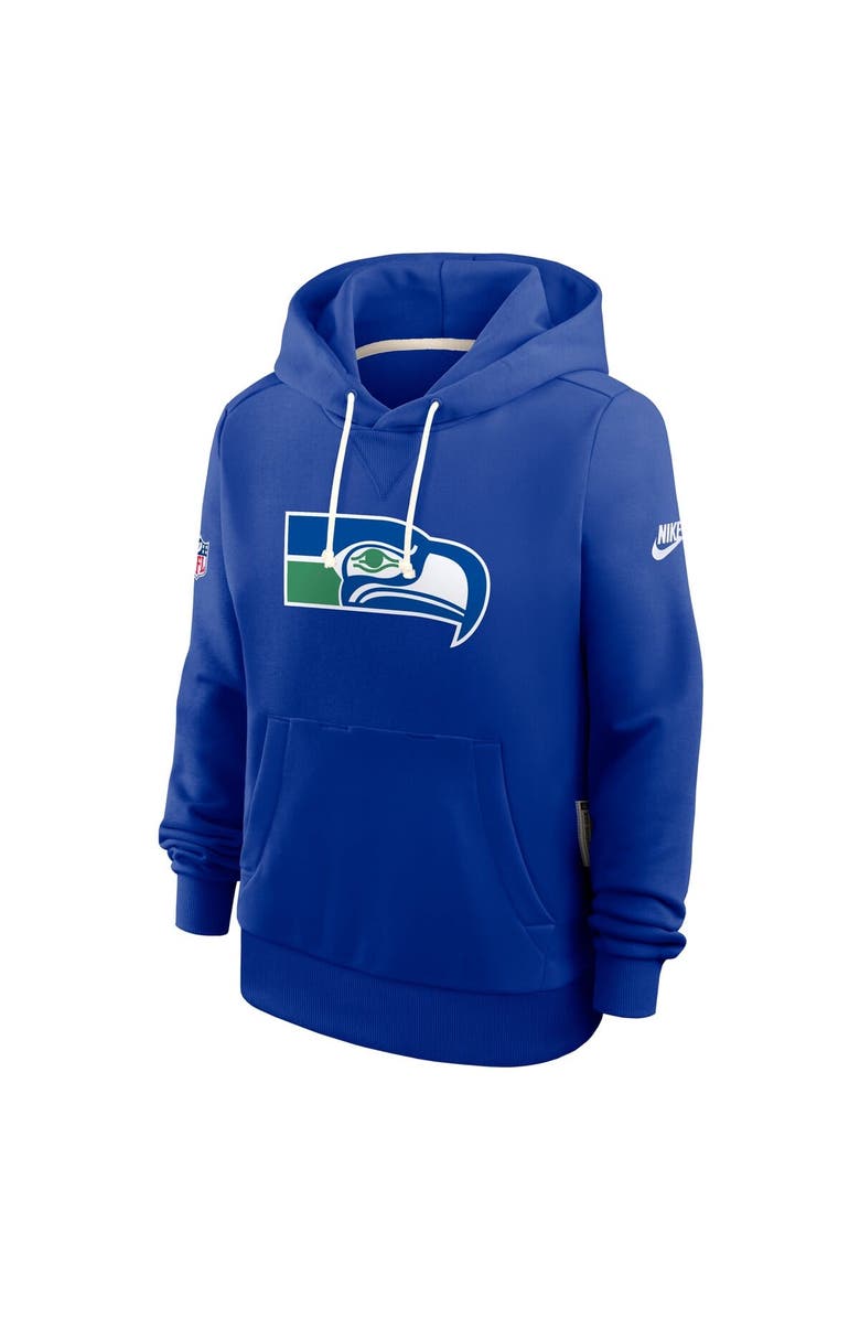 Nike Women's Nike Royal Seattle Seahawks Throwback Sideline Standard Issue Dri-FIT Hoodie, Alternate, color, Royal
