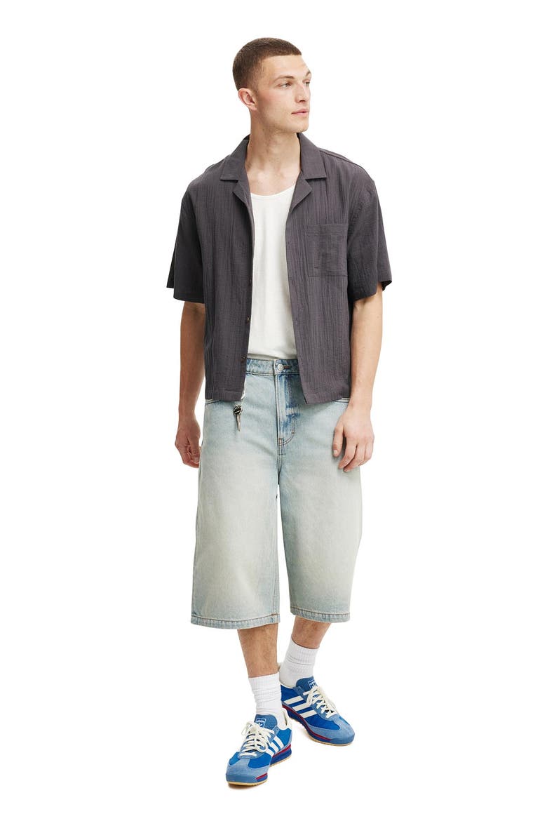 Men's Riviera Box Fit Short Sleeve Shirt, Alternate, color, Faded Slate