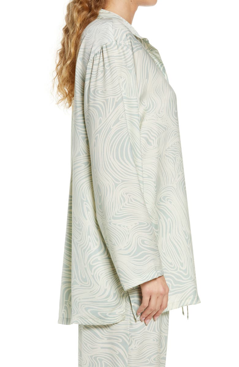 Open Edit Mix and Match Oversize Satin Sleep Shirt, Alternate, color,