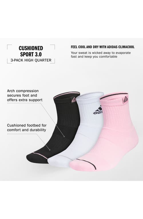 Adidas Originals Adidas Assorted 3-pack Aeroready Cushioned Sport 3.0 Quarter Crew Socks In Multi