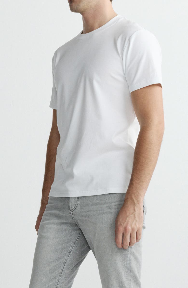 DL1961 Stretch Cotton Rib Crewneck T-Shirt, Alternate, color, White